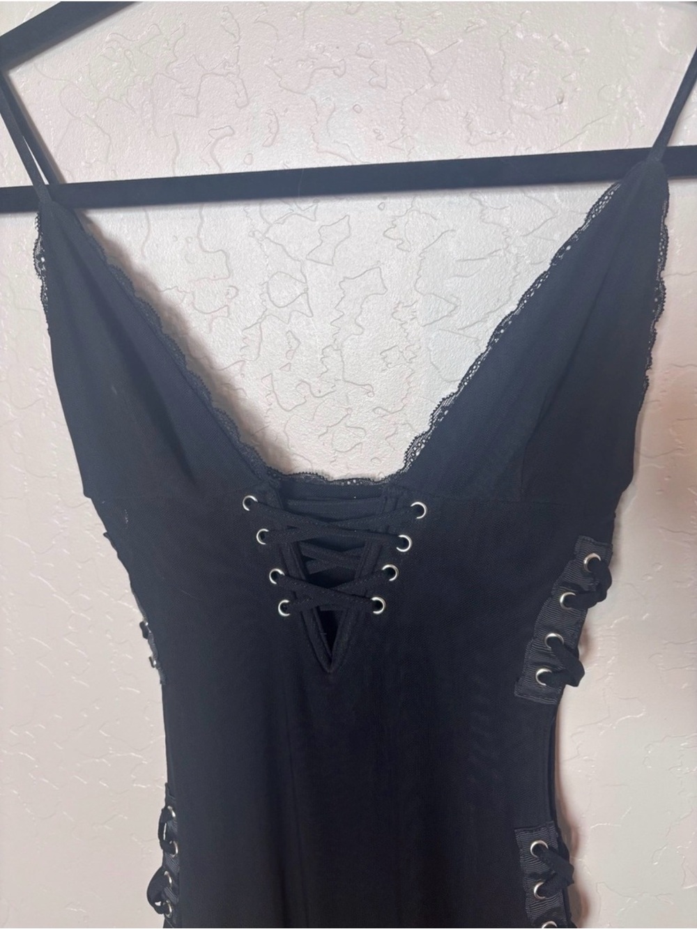 Outcast Black Lace-Up Corset Mini Dress - Picture 6 of 8